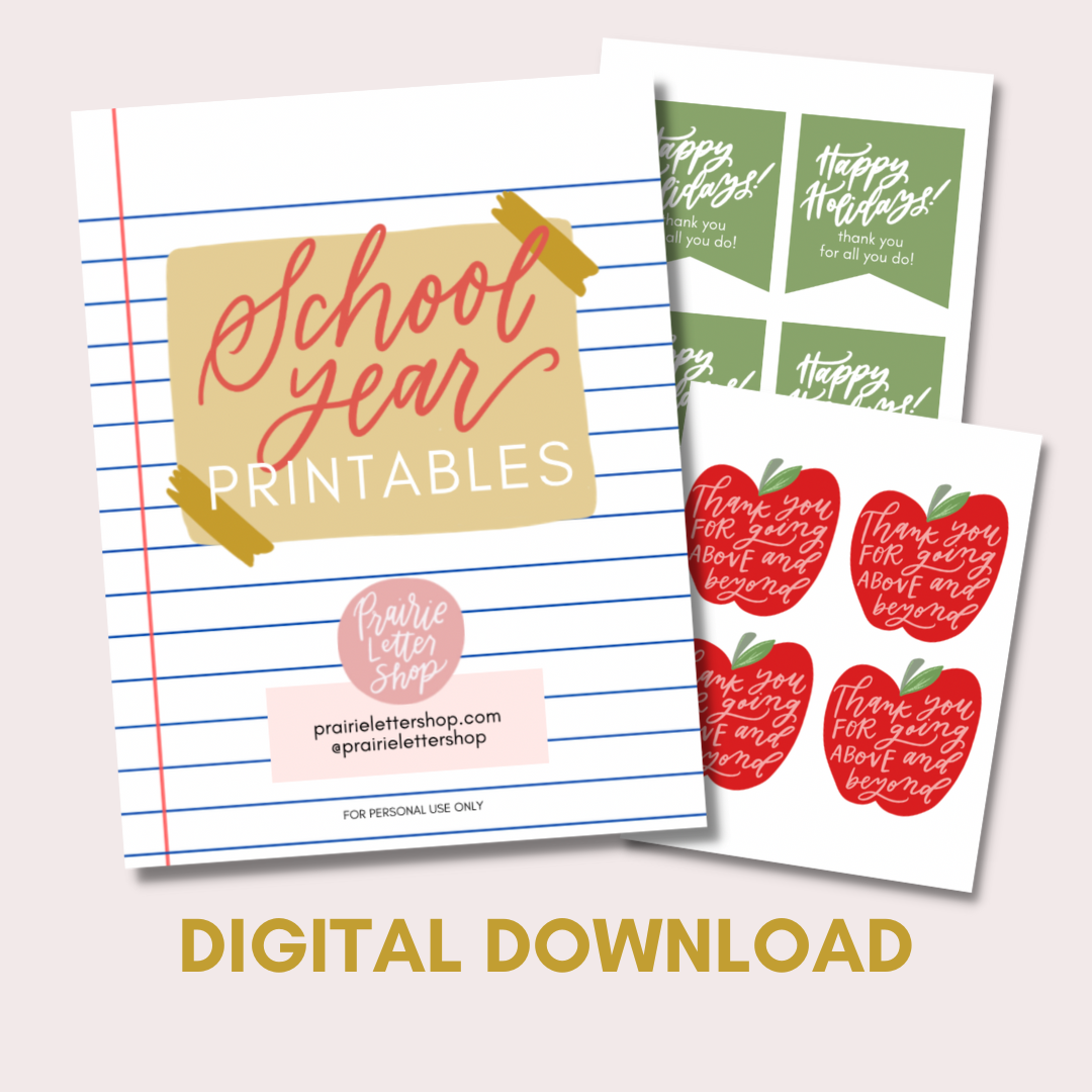 School Year Printables