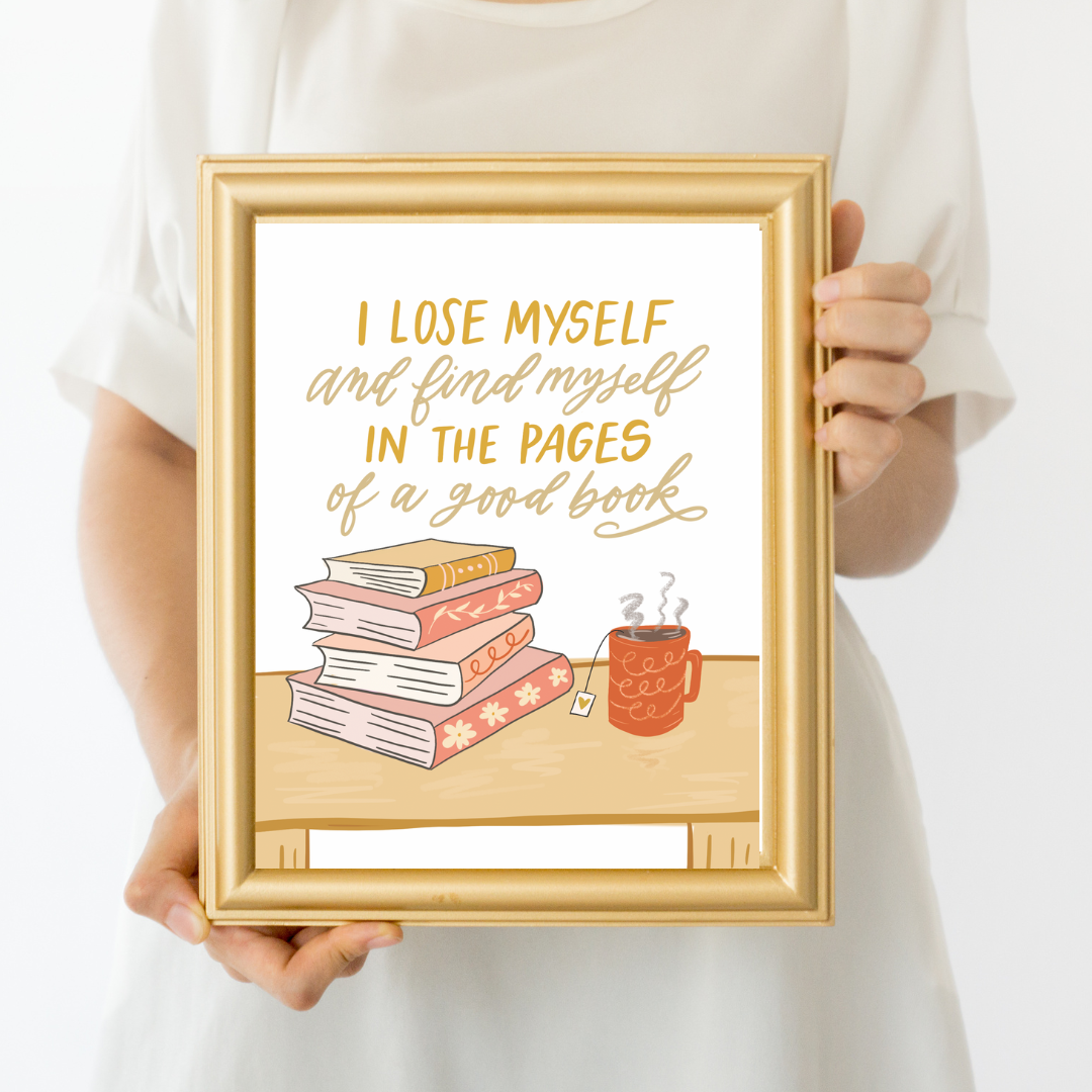 In a Book Art Print