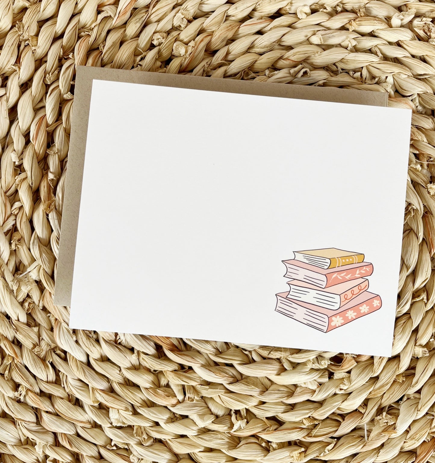 Book Stack Notecard Set