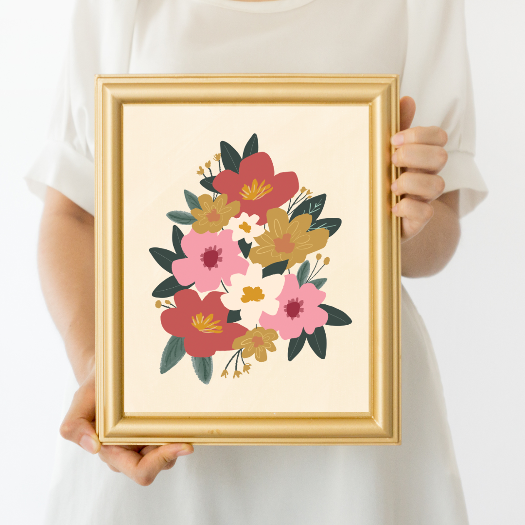 Winter Floral Art Print