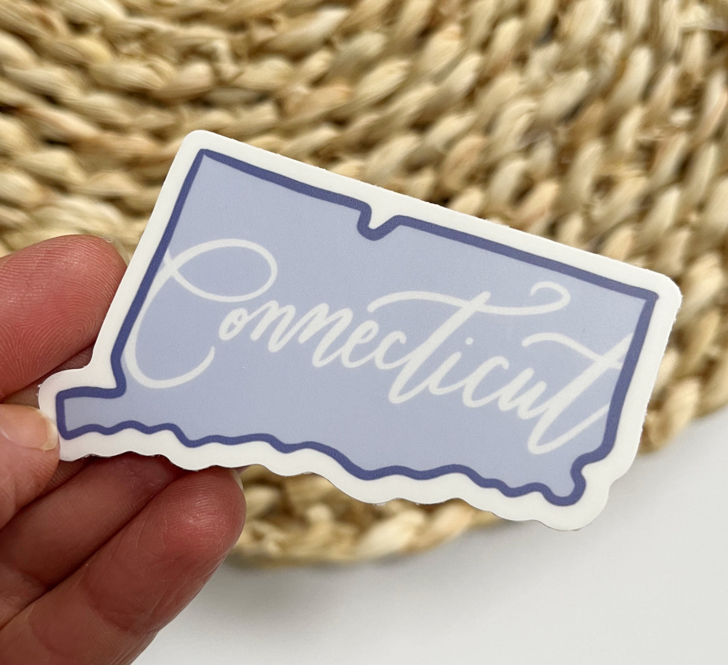 Connecticut Sticker Blue