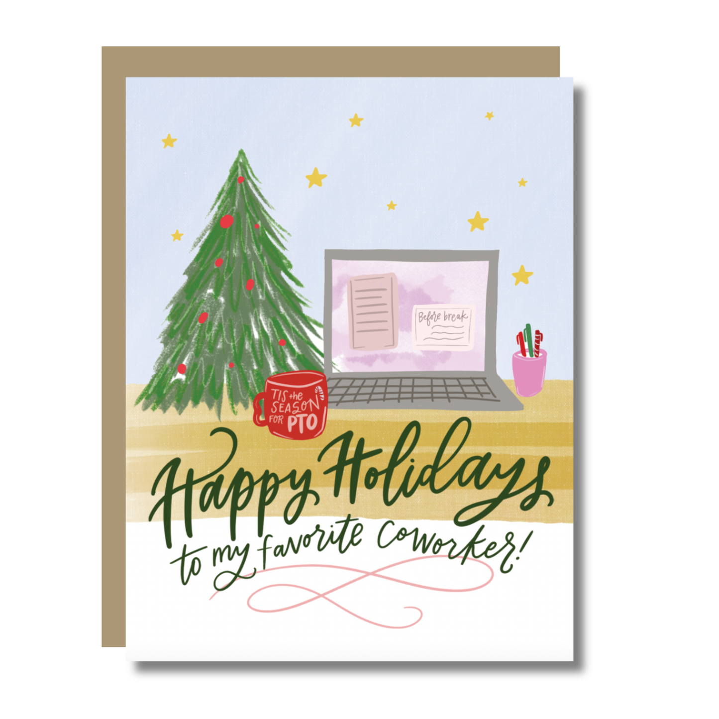 Holiday Work Bestie Card