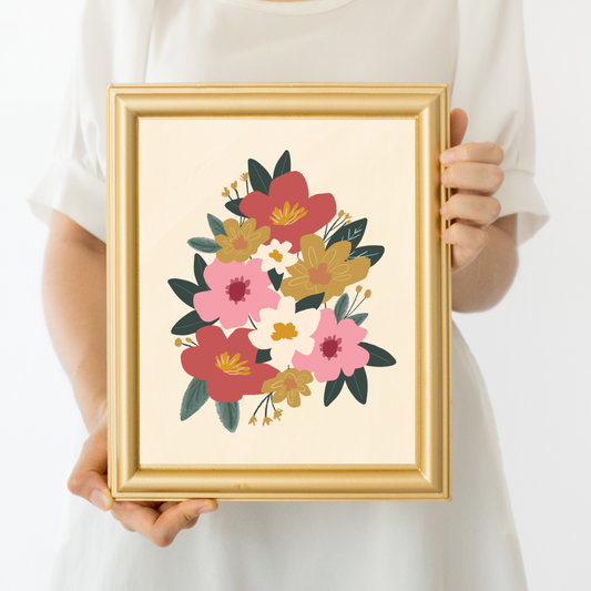 Winter Floral Art Print