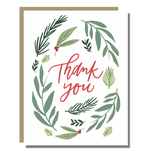 Winter Thank You Greeting Card